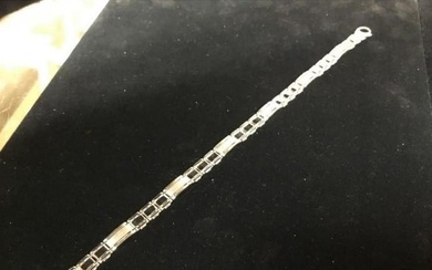 Fine 14K White Gold Custom Made Linked Ladies Bracelet