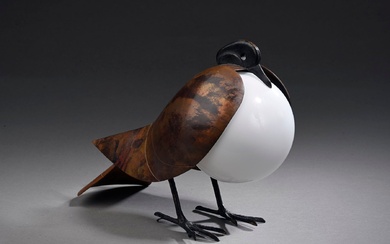 François-Xavier LALANNE (1927 - 2008) & ARTCURIAL (éditeur) Lampe de table "Pigeon", modèle créé circa...