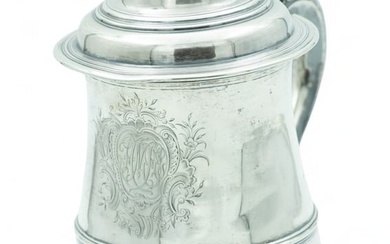 Fuller White (London, England) George III Sterling Silver Tankard, 1755, H 8.25" W 5" L 7" 29t oz