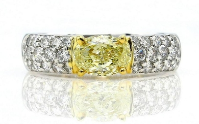 GIA "Canary" 1.62ct Natural Fancy Yellow OVAL Diamond
