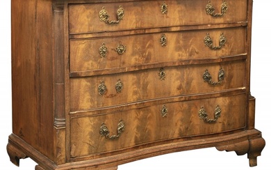 George III Mahogany Serpentine Front Chest of Drawers