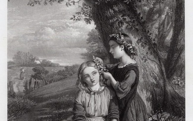 George Smith The Sisters 1867 Engraving Signed