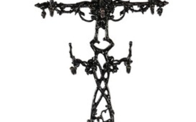 (-), Cast iron black lacquered standing coat rack...