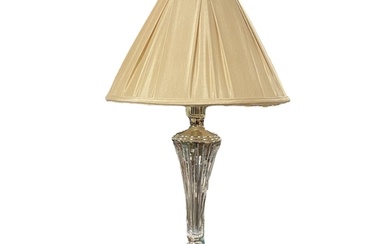 Glass & Brass Table Lamp & Shade 80cm H