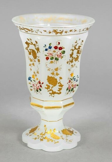 Goblet glass, around 1900, flo