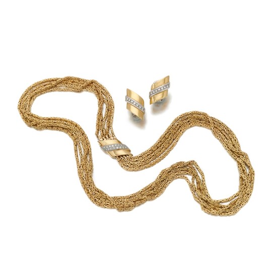 Gold and diamond necklace (Collana e orecchini in oro e diamanti)
