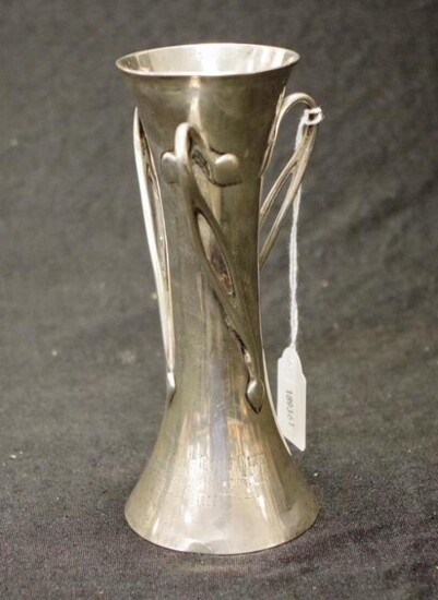 Good George V sterling silver three handle vase Sheffield...