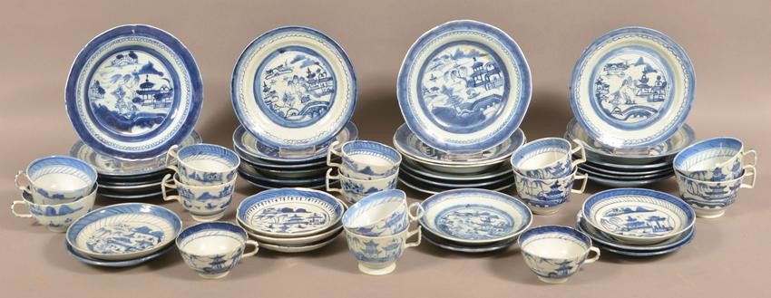 Group of Antique Canton Oriental Porcelain.