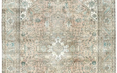 Hand-Knotted Floral Traditional 8X106 Semi Antique Oriental Rug Muted Carpet