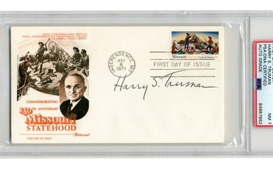 Harry S. Truman PSA NM 7 150th Anniversary Missouri Statehood FDC