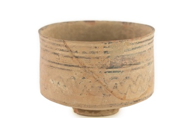 Indus Valley Terracotta Pottery Footed Bowl