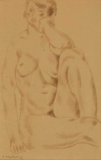 JEAN NEGULESCO Seated Female Nude.
