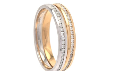 Jewellery Eternity ring FULL ETERNITY RINGS, 2 pcs, 18K gold/whi...