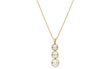 Jewellery Pendant/Chain PENDANT WITH CHAIN, 18K gold, 61 brilliant c...
