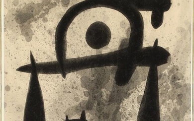 SOLD. Joan Miró: "Le mirroir de l'homme par les bêtes", 1972. Signed Miró, 36/40. Etching. Visible size 42 x 30 cm. – Bruun Rasmussen Auctioneers of Fine Art