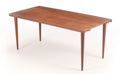 Kai Kristiansen for Fritz Hansen. Rectangular teak dining table with additional plates, model '4670' - Rarely available (1+2)