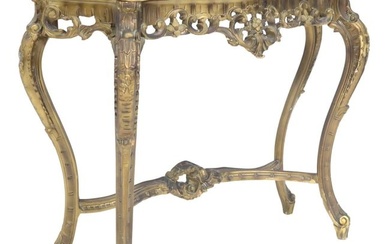 LOUIS XV STYLE MARBLE-TOP CONSOLE TABLE