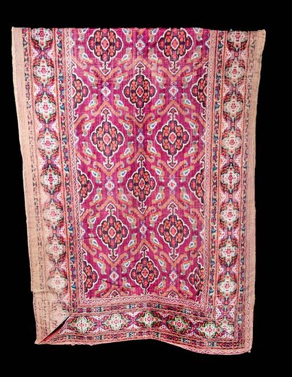 Large 19th C. Persian Qajar Velvet Runner