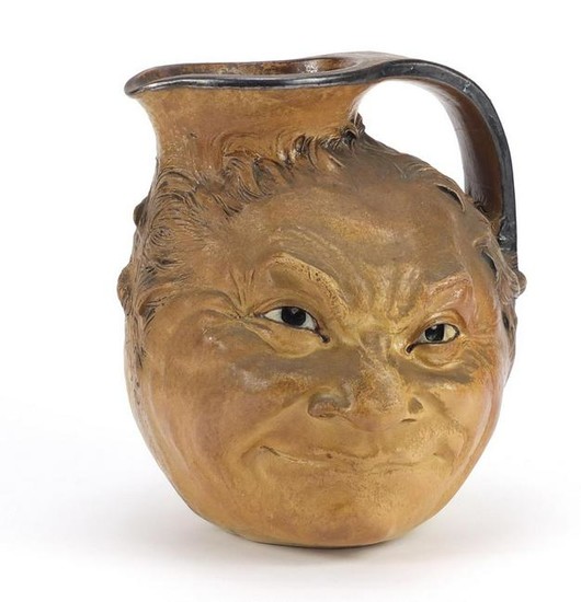 Large Martin Brothers stoneware double face jug