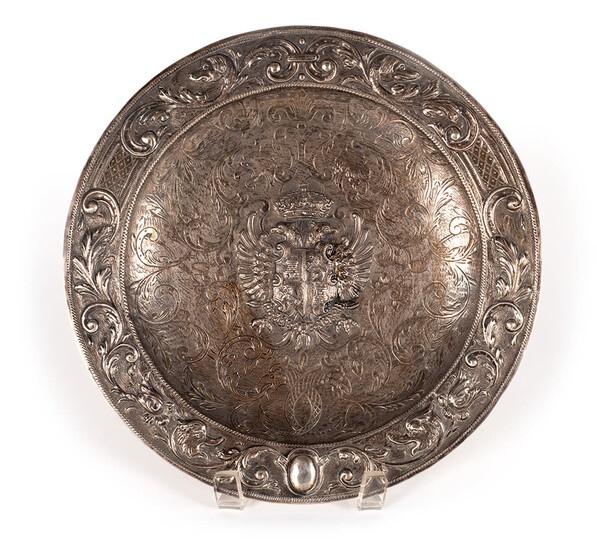 Large Spanish silver tray, 19th century