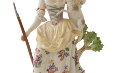 Large figure "shepherdess" Meissen | Große Figur "Schäferin" Meisen