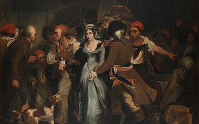 Ary Scheffer (Dordrecht, 1795 - Argenteuil, 1858), L'arresto di Charlotte Corday, 1843