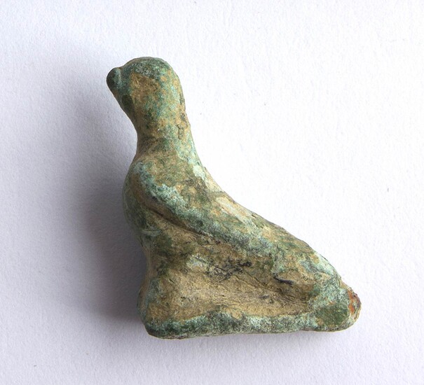 Little Roman Bronze Dove Statuette, 1st - 2nd century...