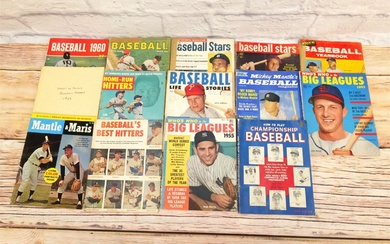 Lot of 14 Vintage Baseball Magazines