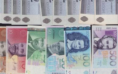 Lot of paper money: Estonia (22)