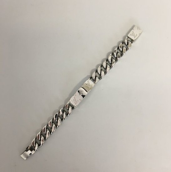 Louis VUITTON Paris Silver plated metal bracelet with...