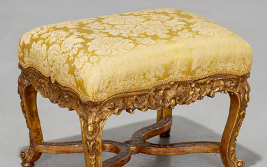 Louis XV carved and giltwood stool