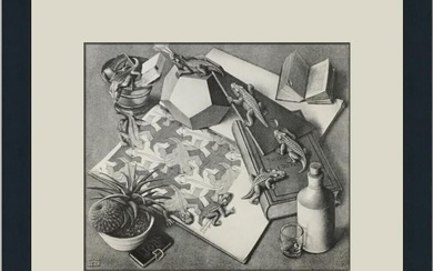 M.C. Escher Reptiles Custom Framed Print