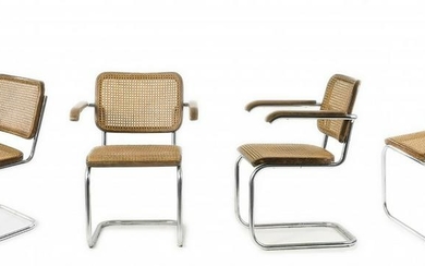 Marcel Breuer; Mart Stam, 4 chairs 'B 64', 1928