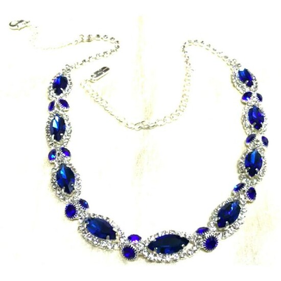 Marquise Crystal Costume Necklace