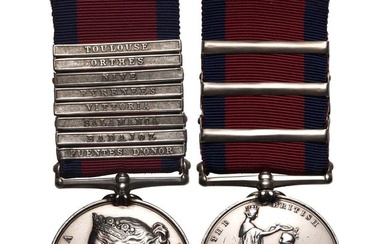 Military General Service AR Medal with eight clasps.