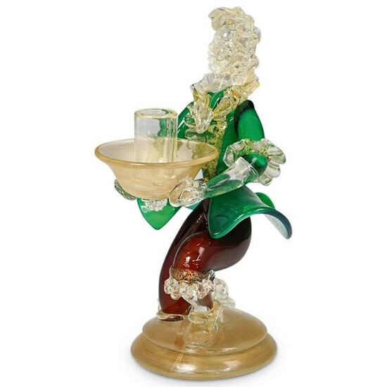 Murano Glass Candle Holder Figurine