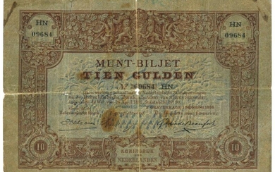 Nederland. 10 gulden. Bankbiljet. Type 1878 - Zeer Goed.