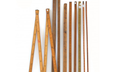 Nine wooden measures