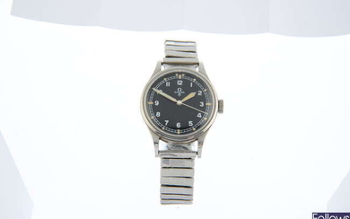 OMEGA - a stainless steel military issue bracelet watch, 37mm.