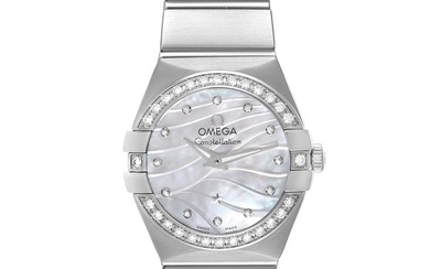 Omega Constellation Mother of Pearl Diamond Ladies Watch 123.15.24.60.55.006