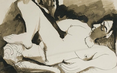 PABLO RUIZ PICASSO "Naked woman lying down"