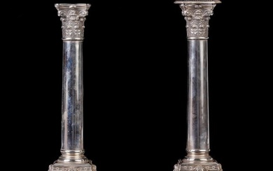 PAIR of THEODORE B. STARR STERLING CANDLESTICKS