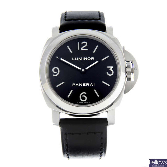 PANERAI - a gentleman's stainless steel Luminor wrist watch.