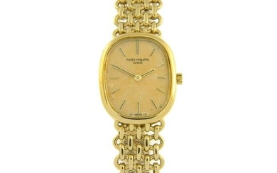 PATEK PHILIPPE - an Ellipse bracelet watch. 18ct yellow gold case. Case width 20mm. Reference