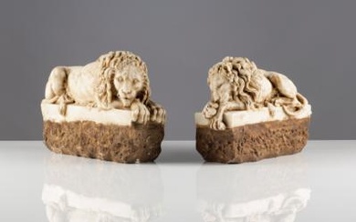 Paar ruhende Löwen, nach Antonio Canova (1757-1822)