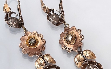 Pair of earrings, approx. 1860s , older...
