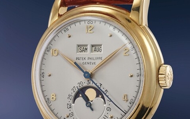Patek Philippe, Ref. 2497 A superb and extremely well preserved perpetual calendar wristwatch with center seconds, moonphases and original Certificate, the only example known with German calendar