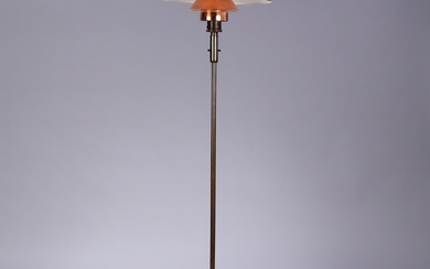 Poul Henningsen/Lyfa. Newer PH copper shades mounted on original Lyfa floor lamp frame from the 30s