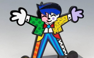 ROMERO BRITTO (Brazil, 1963). "Big Hug, 2009. Enamel on iron, copy 104/1000. Signed and justified on