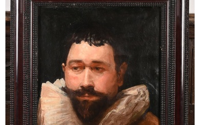 ROYBET Ferdinand. (Atelier de). «Portrait d’homme à la collerette». Huile sur toile non signée dans...
